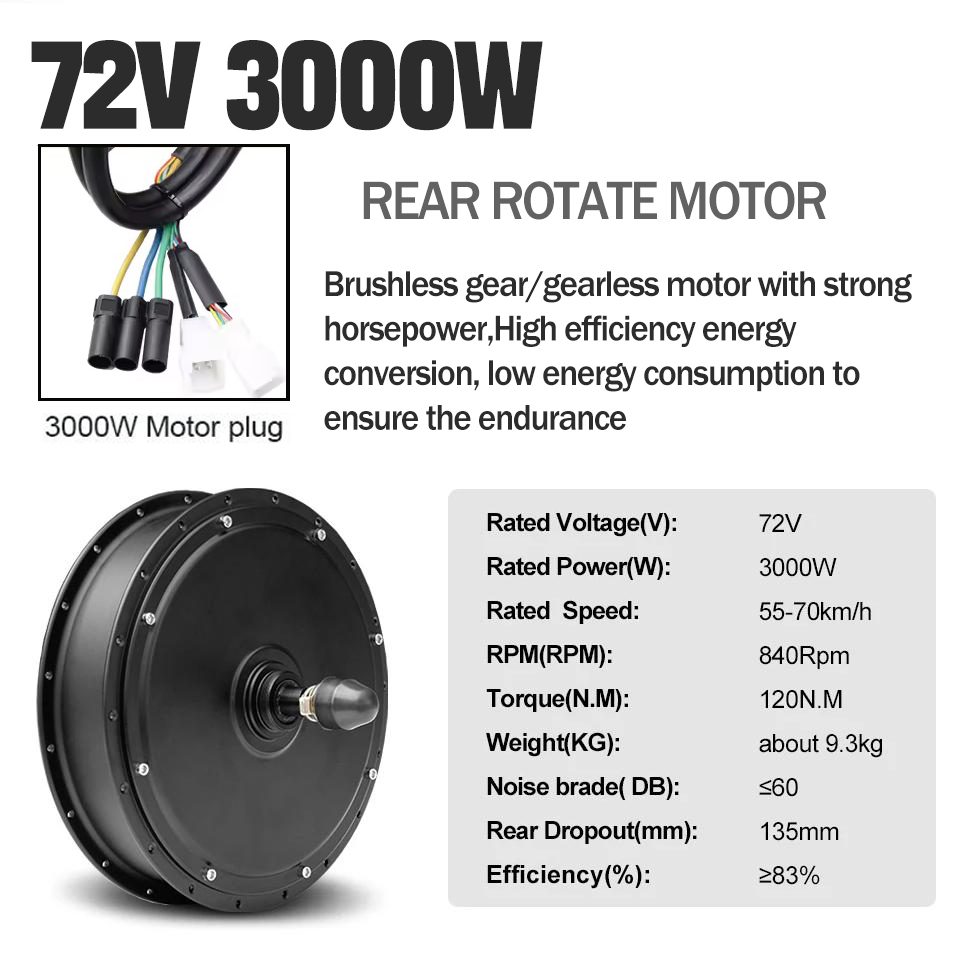 New Upgrade Ebike Conversion K - 5000W Hub Motor Kit 72V ulasan dan harga