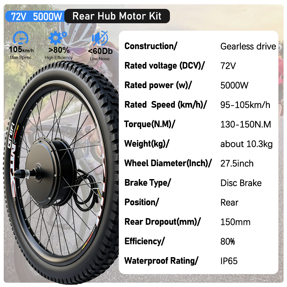 MTX Electric Bike Conversion K - 5000W Hub Motor Kit 72V ulasan dan harga