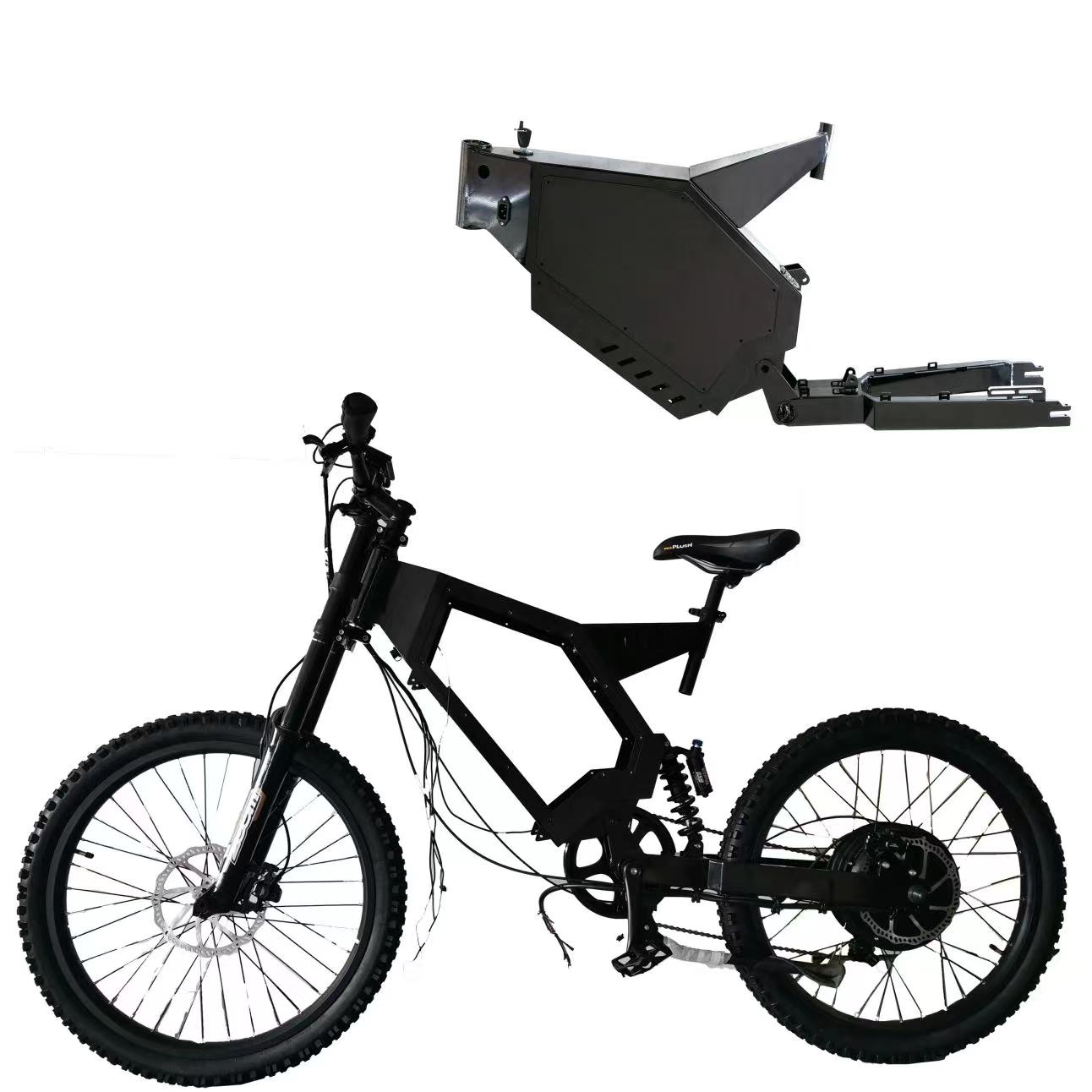 Electric Bike Steel Frame off  - 3000W Stealth Bomber Motor ulasan dan harga