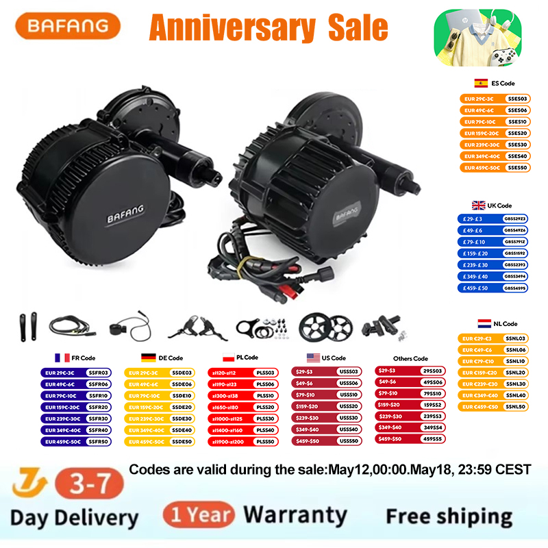 Bafang BBSHD 1000W 52V 48V 68m - Side Hung Mid Drive Motor Kit ulasan dan harga
