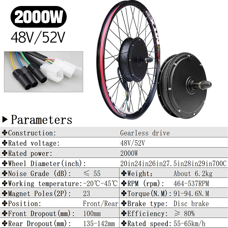 72V 5000W Ebike Kit with S966  - 5000W Hub Motor Kit 72V ulasan dan harga