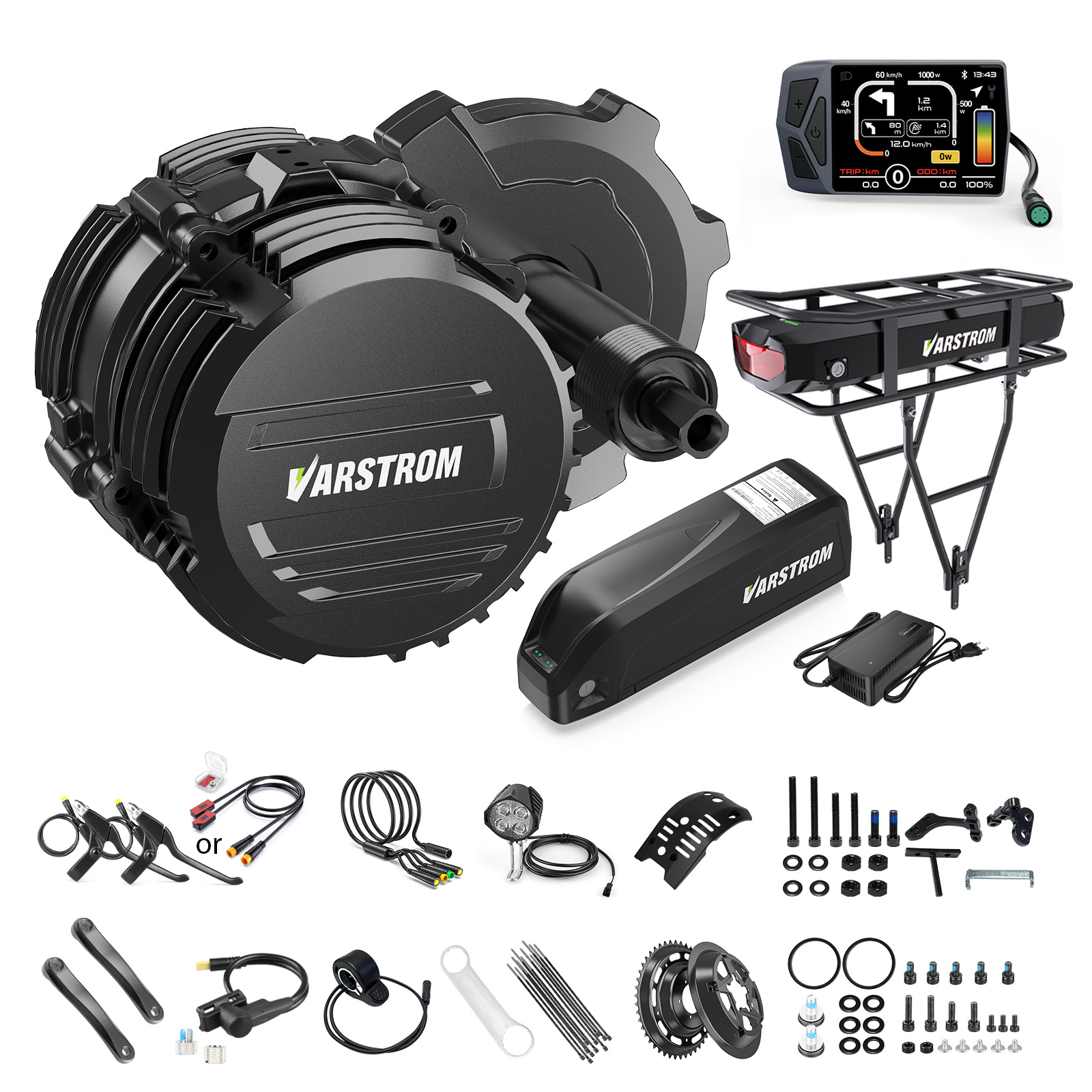 [US STOCK] Varstrom 48V500W 75 - Torque Sensor Mid Drive Motor Kit ulasan dan harga